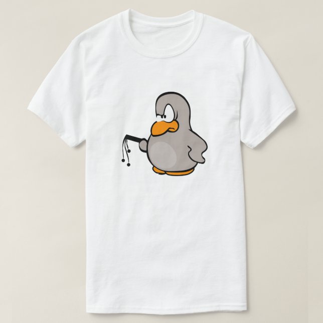 Dom Penguin with Whip Anpassade T-shirt (Design framsida)