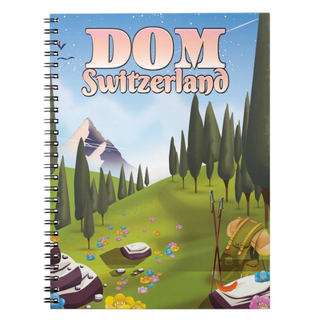Dom Schweiz reseaffisch Anteckningsbok (Framsidan)