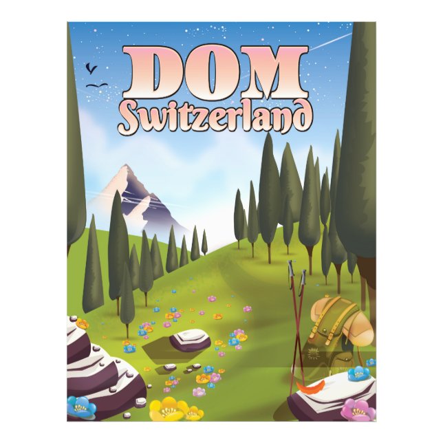 Dom Schweiz reseskylt Fototryck (Framsidan)