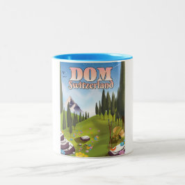 Dom Schweiz reseskylt Två-Tonad Mugg