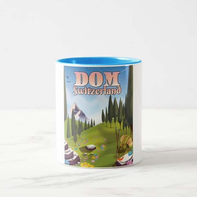 Dom Schweiz reseskylt Två-Tonad Mugg (Center)