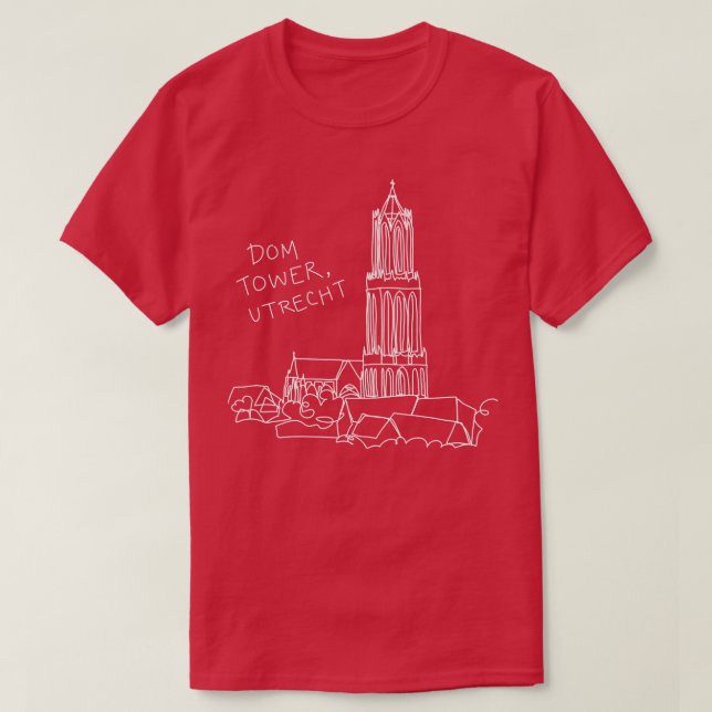 Dom Torn Utrecht Nederländerna 2 T Shirt (Design framsida)