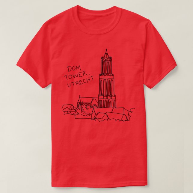 Dom Torn Utrecht Nederländerna T Shirt (Design framsida)