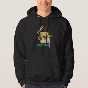 Döma boskap inte människor Lokala bönder boskap Hoodie