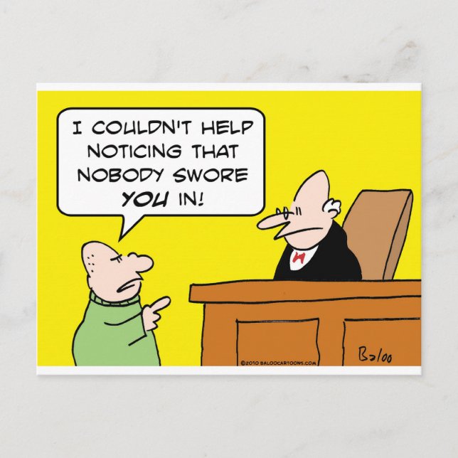 döma ingen svor in dig vykort (Framsida)