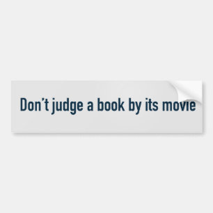 Döma inte en bok efter dess film bildekal