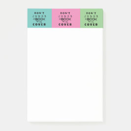 "Doma inte en Bok vid Färgaden för dess skydd" Post-it Block