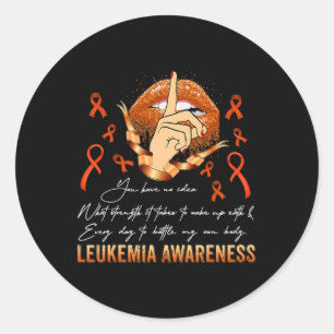 Doma inte Me Leukemia Awareness Warrior Orange R Runt Klistermärke