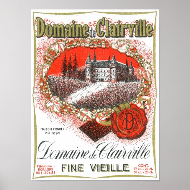 Domaine De Clairville Vin LabelEurope Poster (Framsidan)