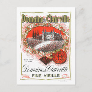 Domaine De Clairville Vin LabelEurope Vykort