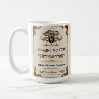 Domaine No Clué - Parody Vin-etiketten Mugg
