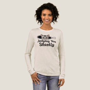 Domande dig tyst katt t shirt