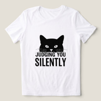 Domande dig tyst katttröja, rolig katt T-shirt, T Shirt