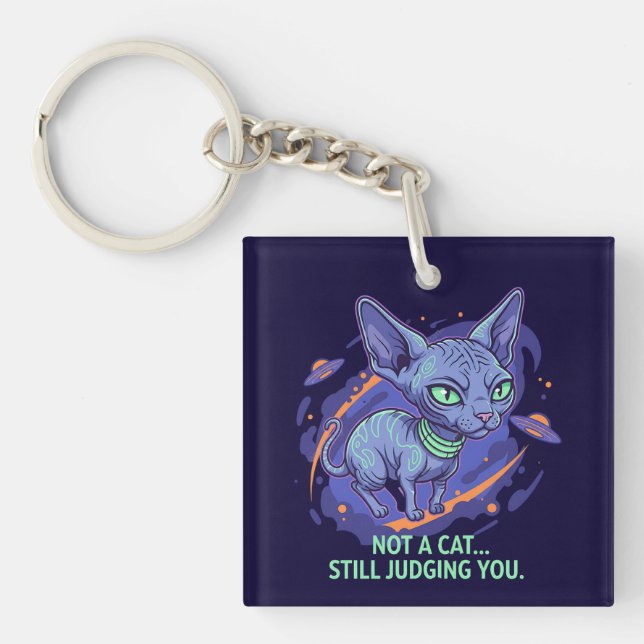 Domande om Alien Sphynx Cat Sci-Fi Humor Art (Framsidan)