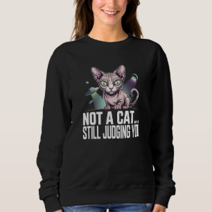 Domande Sphynx Katt UFO Utomjording Sarcasstisk Ko T Shirt