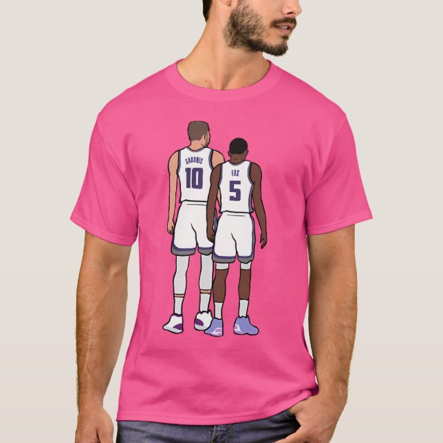 Domantas Sabonis och De'Aaron Fox tillbaka till T Shirt (Framsida)