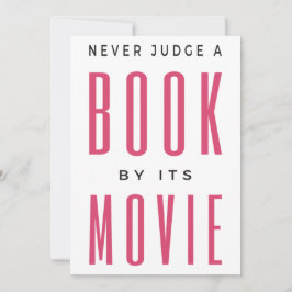 Domar aldrig en Bok efter film jag är. Inbjudningar