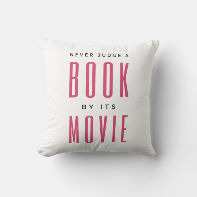 Domar aldrig en Bok efter film jag är. Kudde (Framsida)