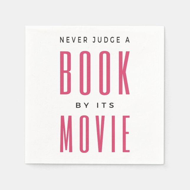 Domar aldrig en Bok efter film jag är. Pappersservett (Framsidan)