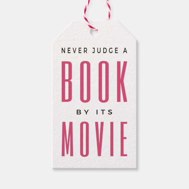 Domar aldrig en Bok efter film jag är. Presentetikett (Framsidan)