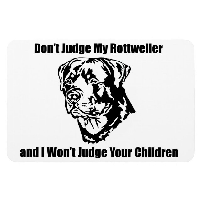 Domar inte min Hund (Rottweiler) Magnet (Horisontell)