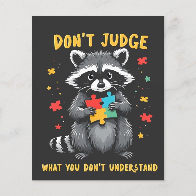 Domar inte vad du inte förstår Raccoon Flygblad (Framsidan)