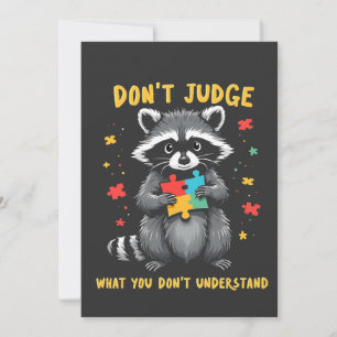 Domar inte vad du inte förstår Raccoon Inbjudningar