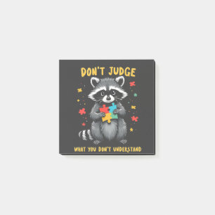 Domar inte vad du inte förstår Raccoon Post-it Block