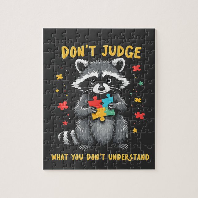 Domar inte vad du inte förstår Raccoon Pussel (Vertikal)