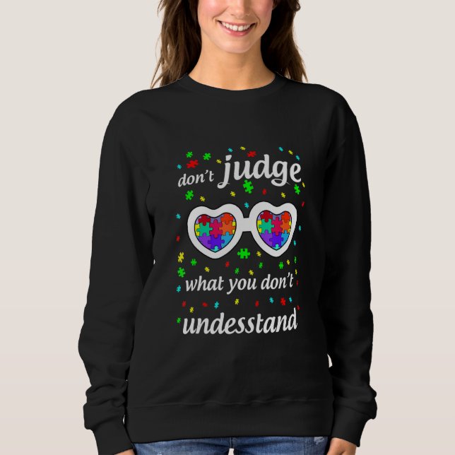 Domar inte vad du inte kan förstå, solglasögon t shirt (Framsida)