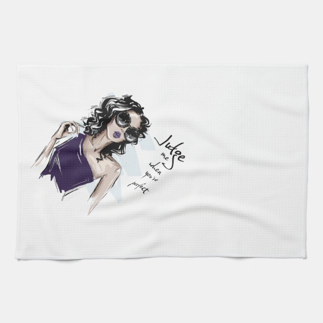 Domar mig när du är perfekt kökshandduk (Horisontell)