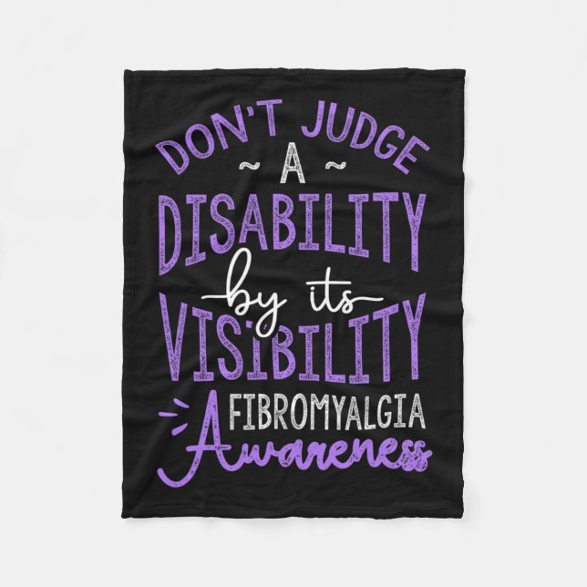 Domare A Disability Fibromyalgia Awareness Fleecefilt (Framsidan)