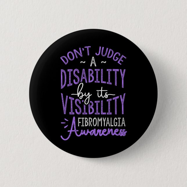 Domare A Disability Fibromyalgia Awareness Knapp (Framsida)