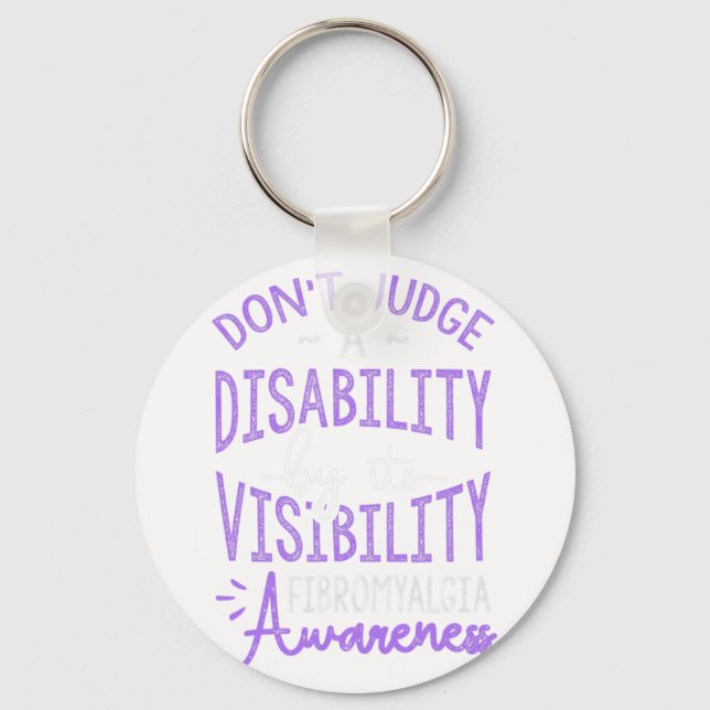 Domare A Disability Fibromyalgia Awareness Nyckelring (Framsida)