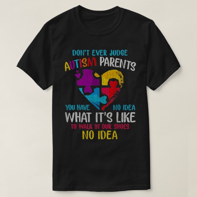 Domare aldrig Autism Parents Autism Mor goku T Shirt (Design framsida)