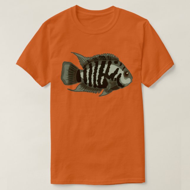 Domare Cichlid Aquarium Design for Fishkeeper Fläk T Shirt (Design framsida)
