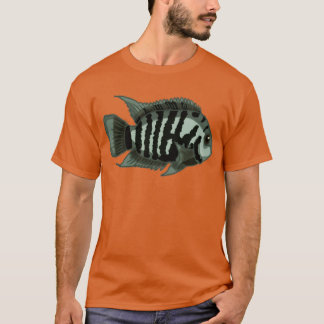 Domare Cichlid Aquarium Design for Fishkeeper Fläk T Shirt
