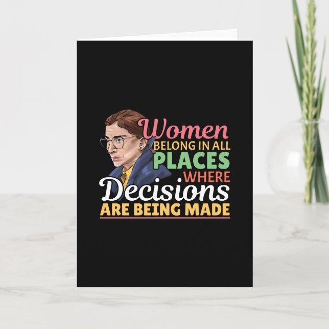 Domare för Ruth Bader Ginsburg Feminist Lawyer Kort (Framsida)