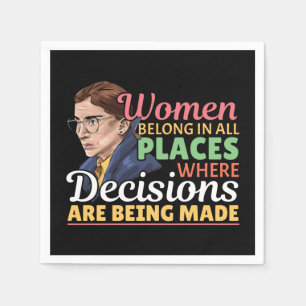 Domare för Ruth Bader Ginsburg Feminist Lawyer Pappersservett