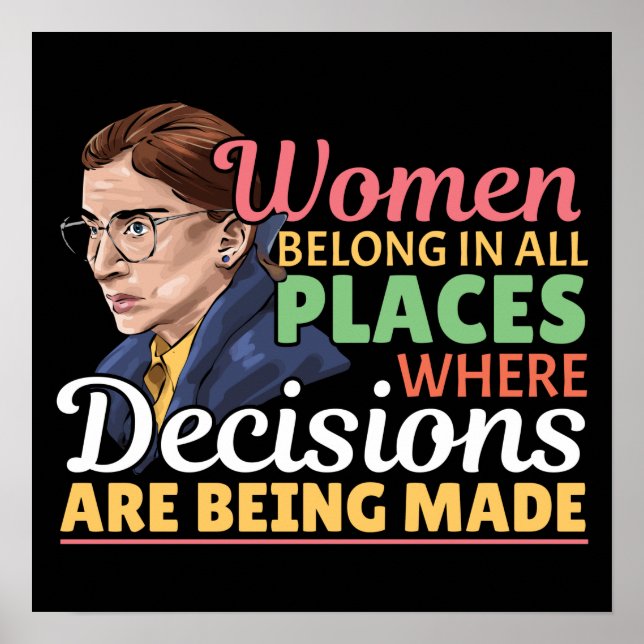 Domare för Ruth Bader Ginsburg Feminist Lawyer Poster (Framsidan)
