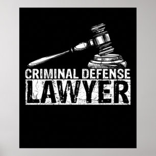 Domare Gavel Job Quote, kriminalförsvarare Poster