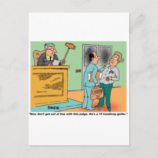 Domare Holds Long Handled Gavel Vykort