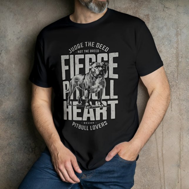 Domare, inte det rasande häftiga Pitbull Heart T Shirt (Skapare uppladdad)