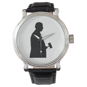Domare med Gavel Silhouette Armbandsur