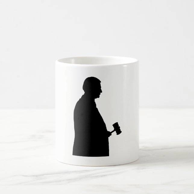 Domare med Gavel Silhouette Kaffemugg (Center)