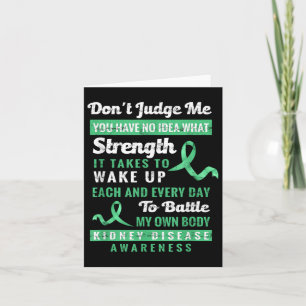 Domare mig Kidney Disease Awareness Support Kort