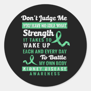 Domare mig Kidney Disease Awareness Support Runt Klistermärke