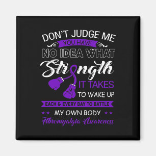 Domare mig Nej - Lila Ribbon Fibromyalgia Awarenes Magnet