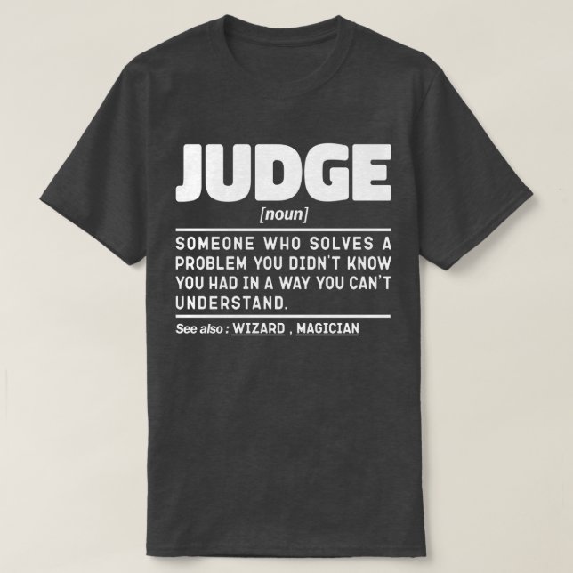 Domare Noun Definition Professionell Pappa Sarkast T Shirt (Design framsida)