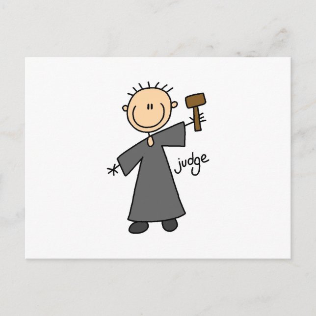 Domare Stickfigur Vykort (Framsida)